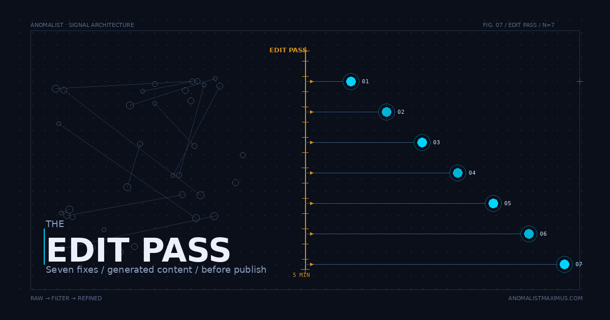 The 5-Minute AI Edit Pass: Seven Fixes Before You Publish